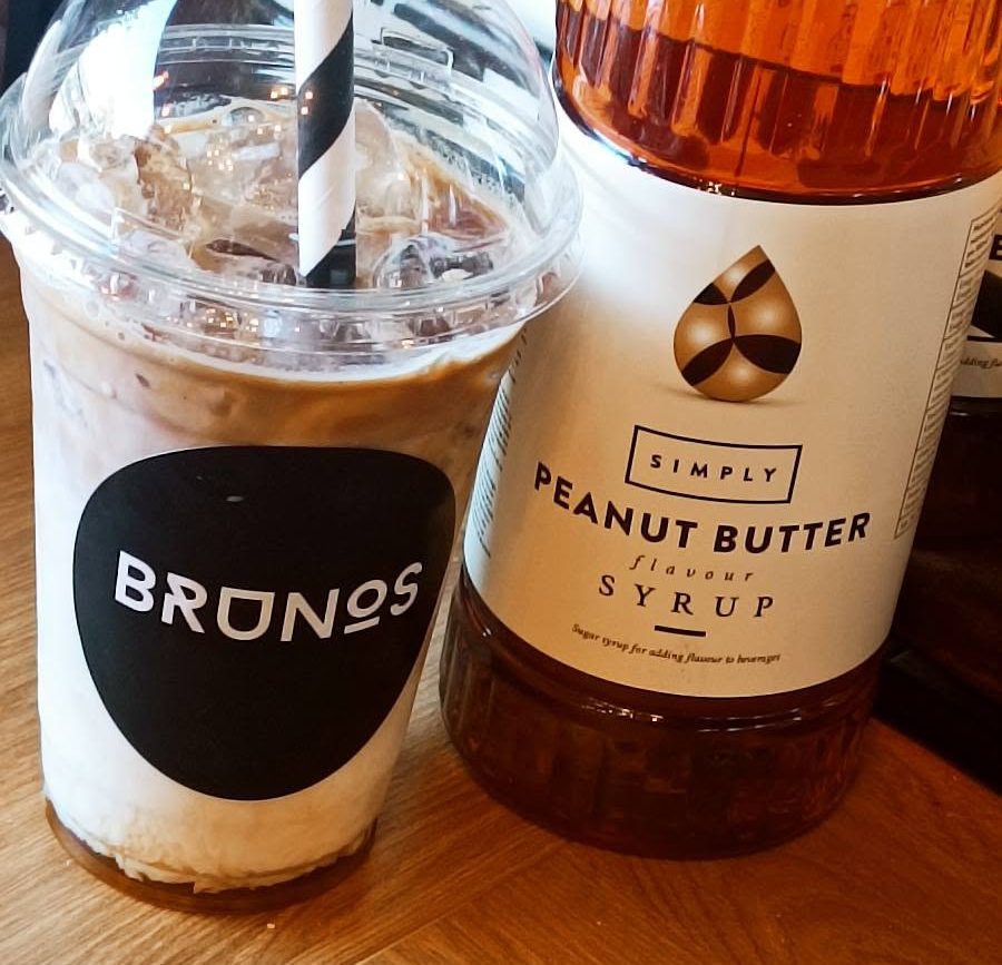 Peanut butter latte at Brunos in Leominster