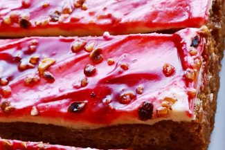 Candied toffee apple cake available at Brunos in Leominster