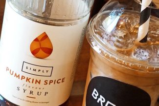 Pumpkin spice latte from Brunos Coffee at Leominster Bus Station