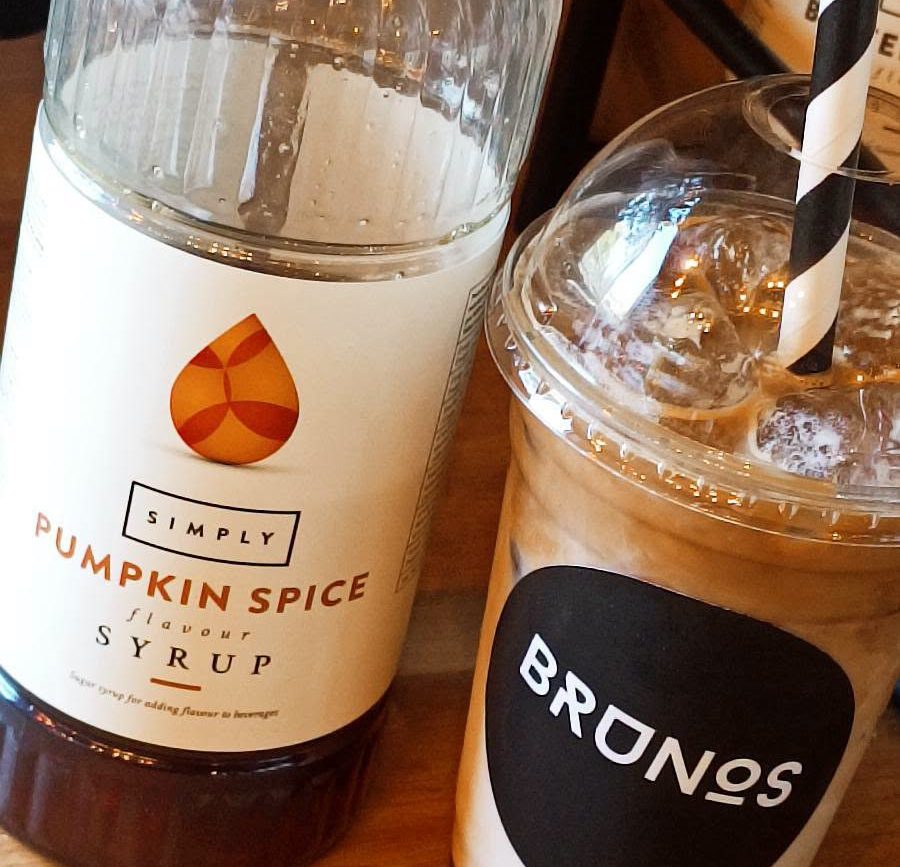 Pumpkin spice latte from Brunos Coffee at Leominster Bus Station