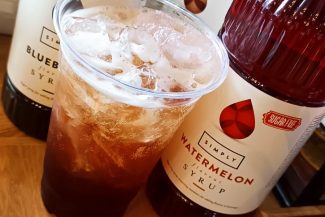 Blueberry and watermelon Red Bull infusion at Brunos Coffee in Leominster